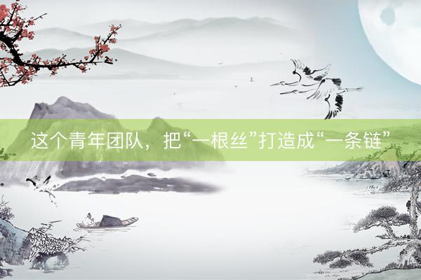 这个青年团队，把“一根丝”打造成“一条链”