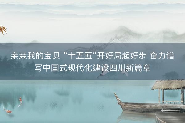 亲亲我的宝贝 “十五五”开好局起好步 奋力谱写中国式现代化建设四川新篇章