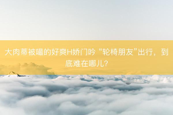 大肉蒂被嘬的好爽H娇门吟 “轮椅朋友”出行，到底难在哪儿？