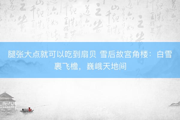 腿张大点就可以吃到扇贝 雪后故宫角楼：白雪裹飞檐，<a href=