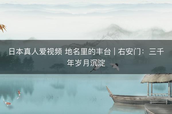 日本真人爱视频 地名里的丰台 | 右安门：三千年岁月沉淀
