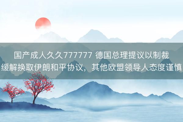 国产成人久久777777 德国总理提议以制裁缓解换取伊朗和平协议，其他欧盟领导人态度谨慎