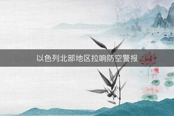以色列北部地区拉响防空警报