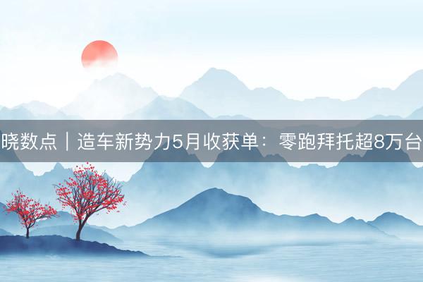 晓数点｜造车新势力5月收获单：零跑拜托超8万台