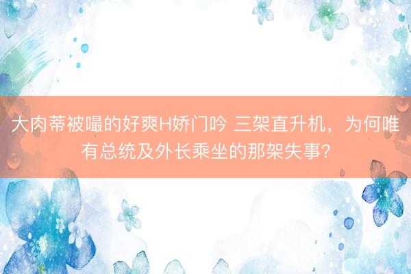 大肉蒂被嘬的好爽H娇门吟 三架直升机，为何唯有总统及外长乘坐的那架失事？