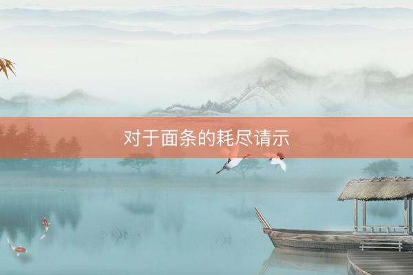 对于面条的耗尽请示
